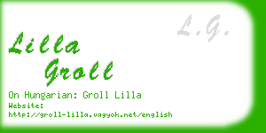 lilla groll business card